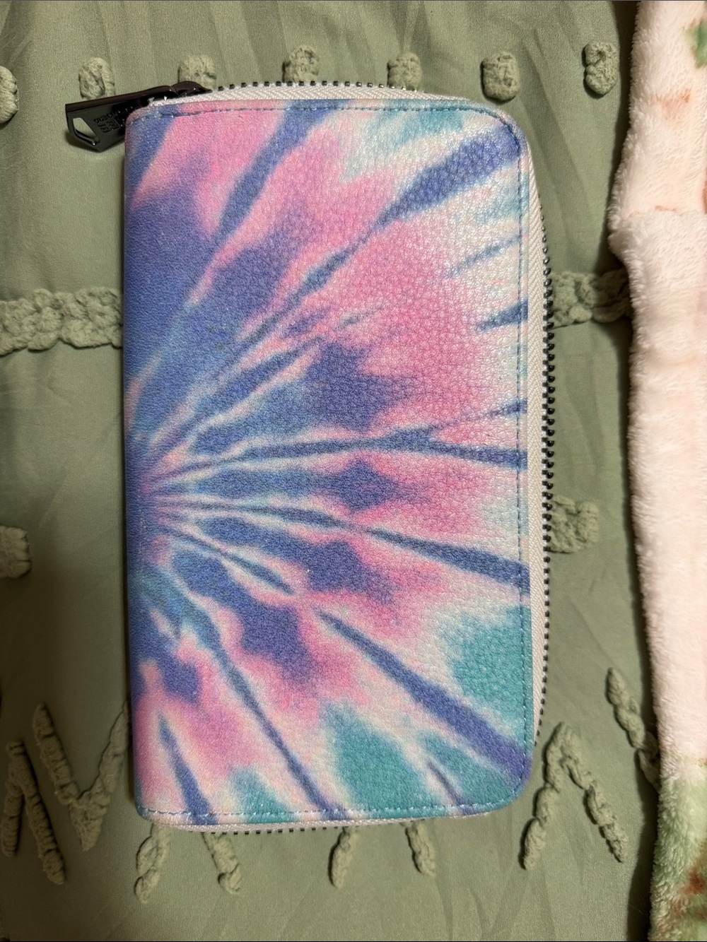Pastel Tie-Dye Zip Around Wallet